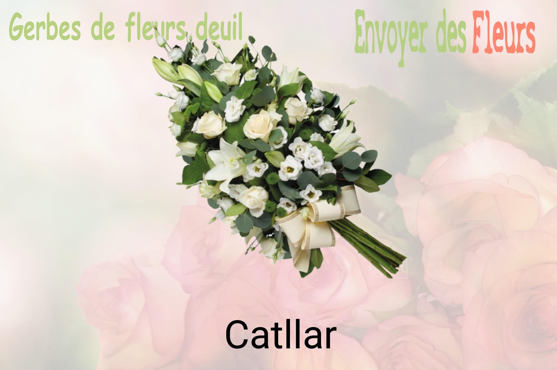 Gerbe de fleurs de deuil livrée à Catllar